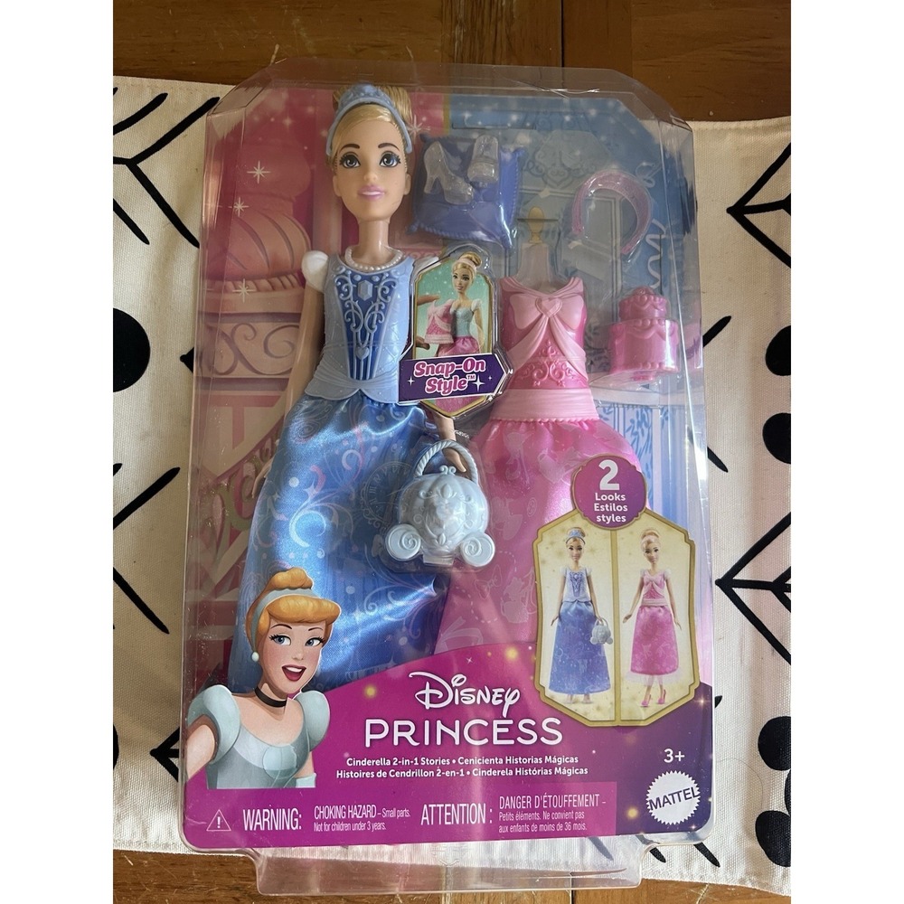 Disney Princess Barbie Snap and Style Cinderella Doll NEW NIP